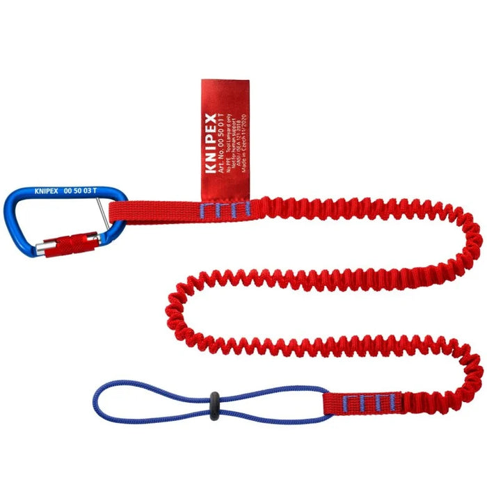 KNIPEX (00 50 05 T BKA) Tool Tethering Lanyard with Captive Eye Carabiner