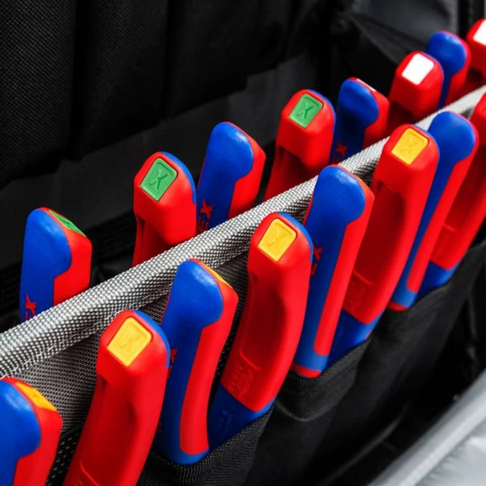 KNIPEX (00 61 10 01 SBA) 10 Pc KNIPEXTEND ColorCode Clips (Red, Blue, Yellow, Light Gray, Magenta)
