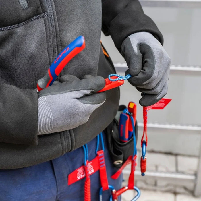 KNIPEX (00 62 10 TR SBA) 10 Pc KNIPEXTEND TetheredTool Clips, Red