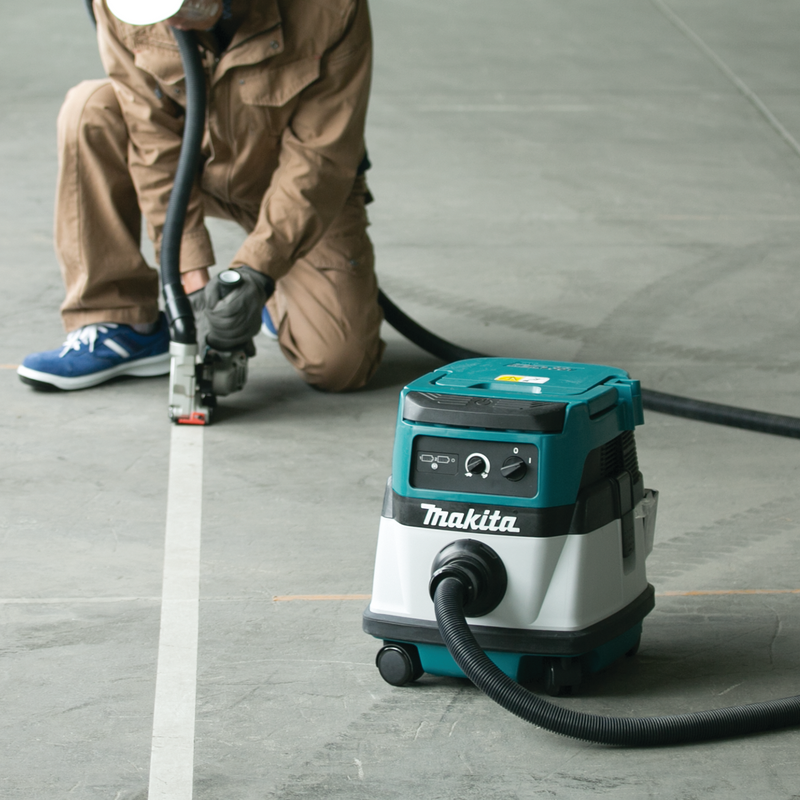 Makita (XCV04Z) Extractor/aspiradora de polvo seco con filtro HEPA de 36 V (X2) LXT®/con cable de 2,1 galones, (solo herramienta) 