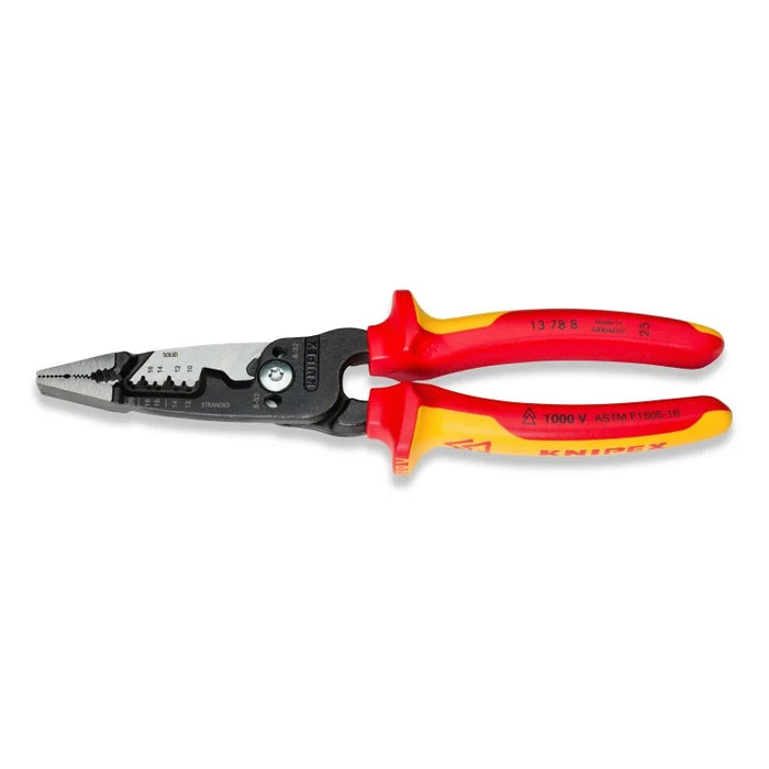 KNIPEX (13 78 8 SBA) Forged Wire Stripper 20-10 AWG-1000V Insulated