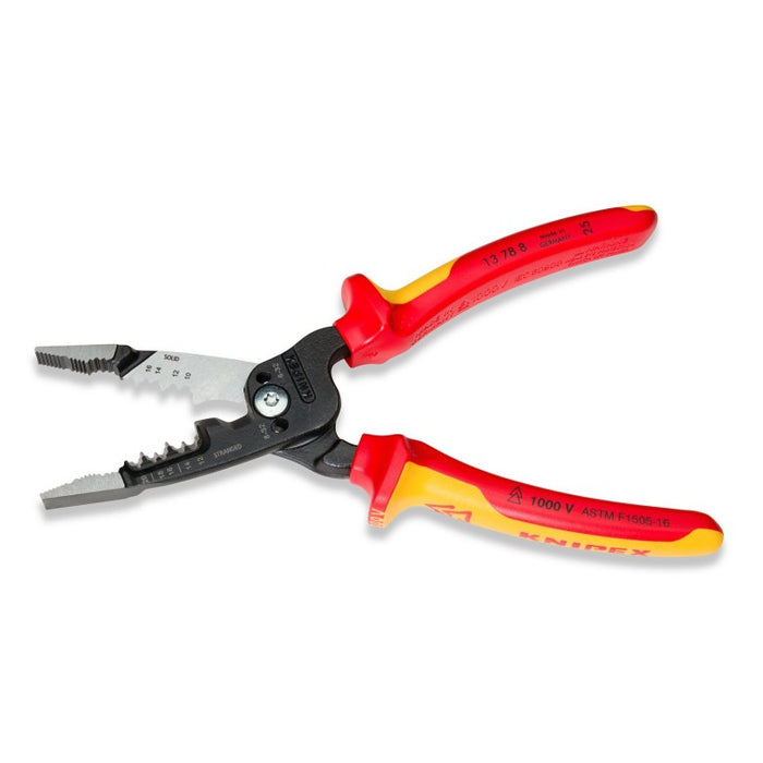 KNIPEX (13 78 8 SBA) Forged Wire Stripper 20-10 AWG-1000V Insulated