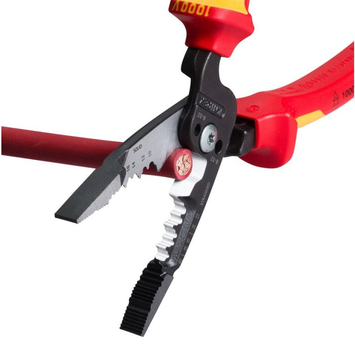 KNIPEX (13 78 8 SBA) Forged Wire Stripper 20-10 AWG-1000V Insulated