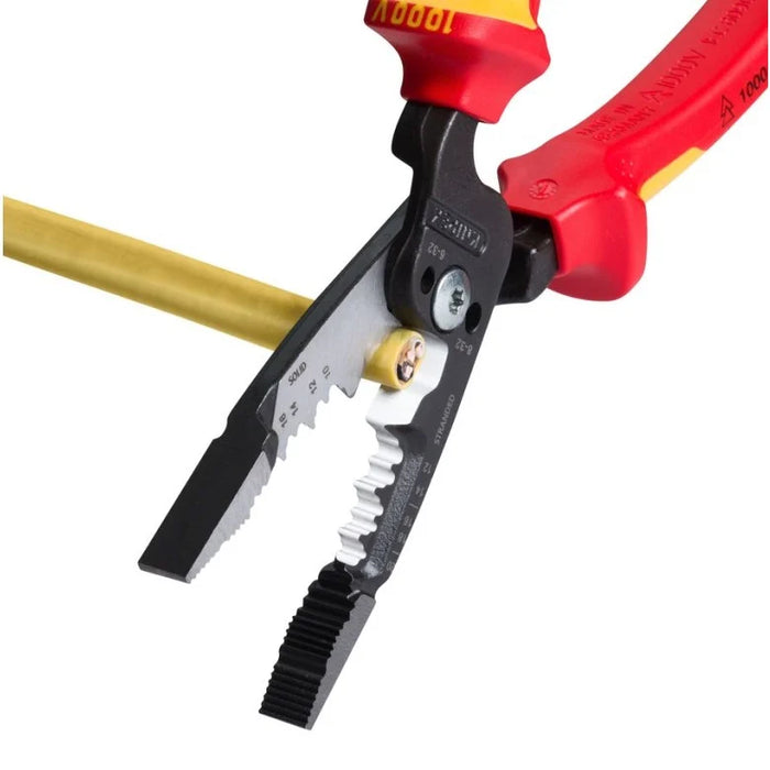 KNIPEX (13 78 8 SBA) Forged Wire Stripper 20-10 AWG-1000V Insulated