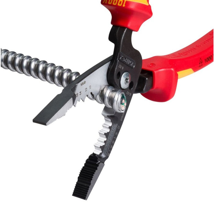 KNIPEX (13 78 8 SBA) Forged Wire Stripper 20-10 AWG-1000V Insulated