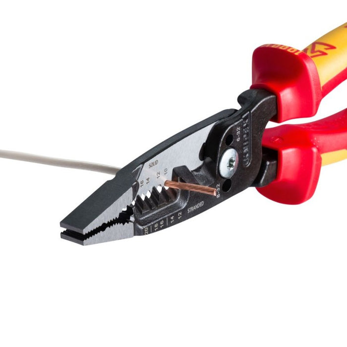 KNIPEX (13 78 8 SBA) Forged Wire Stripper 20-10 AWG-1000V Insulated