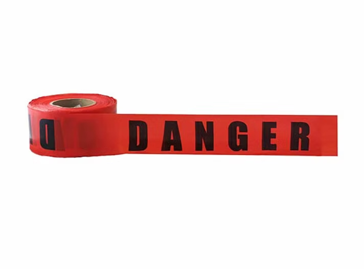 "DANGER" Barricade Tape, 3” x 1,000'/roll [Red/Black]