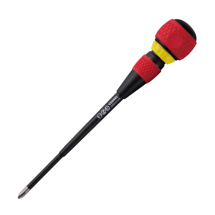 VESSEL (22005EVA) BALL GRIP Ratchet Screwdriver 5PC. Set