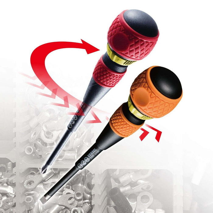 VESSEL (22005EVA) BALL GRIP Ratchet Screwdriver 5PC. Set