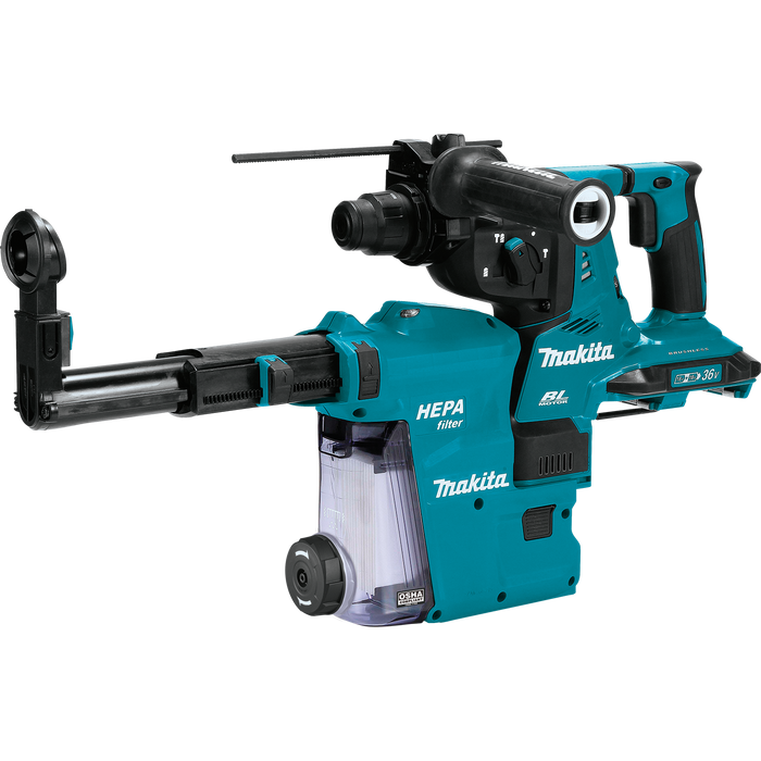 Makita (XRH10ZW) 36V (18V X2) LXT® Brushless 1‑1/8" SDS‑PLUS AVT® Rotary Hammer, w/ HEPA Dust Extractor, AFT®, AWS® Capable (Tool Only)
