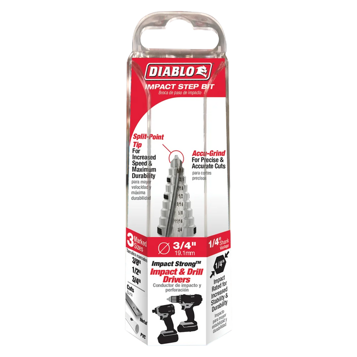 Diablo | 3/8" - 3/4" Impact Step Drill Bit (9 Steps)