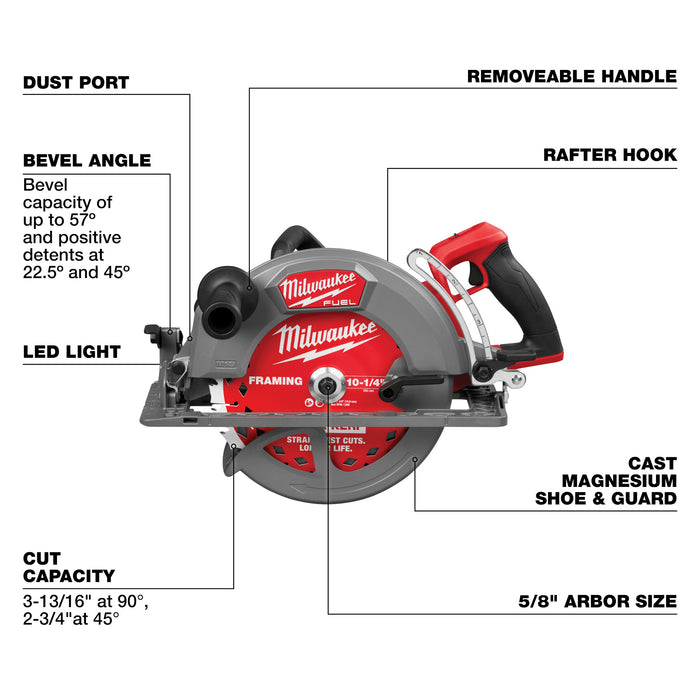 Milwaukee (3026-20) M18 FUEL™ 10-1/4" Rear Handle Circular Saw