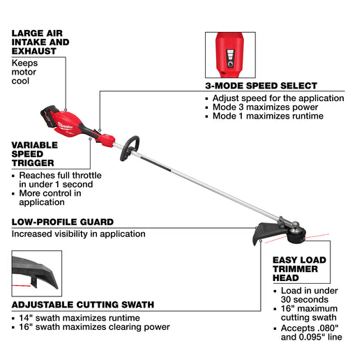 Milwaukee 3046-21HD M18 FUEL™ 16" String Trimmer Kit