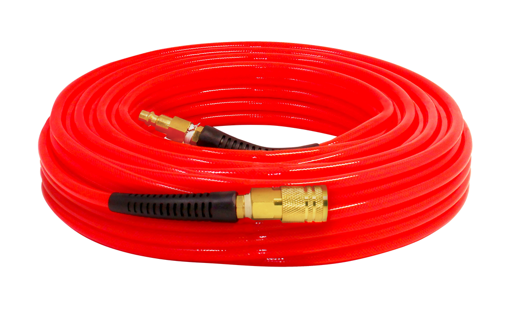 Spotnails (HP14100CPR) 1/4"x100' Poly Hose Red with Fitting