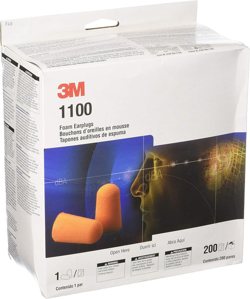 3M™ 1100 Earplugs (200 Pair) - Pacific Power Tools