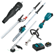 Makita (XUX02SM1X6-R) 18V LXT® Brushless Couple Shaft Power Head Kit w/ 13" String Trimmer, 10" Pole Saw, 20" Articulating Hedge Trimmer & Blower Attachments, with one battery (4.0Ah) (Factory Reconditioned)