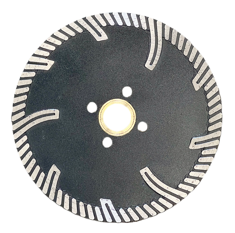 Pro Diamond  5" 10MM Segment Continuous Turbo  Blades w/ V-shape Segment for Granite