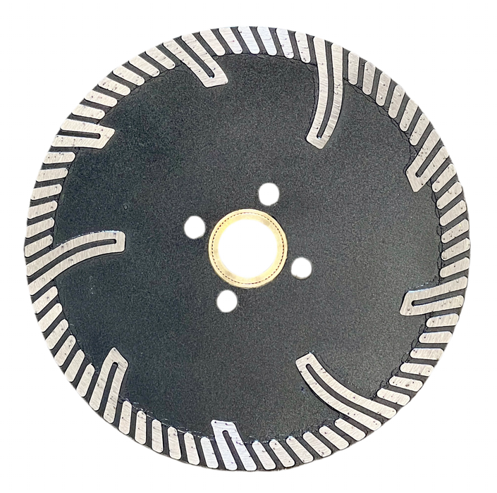 Pro Diamond  5" 10MM Segment Continuous Turbo  Blades w/ V-shape Segment for Granite