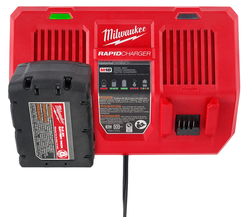 Milwaukee 48-59-1802 M18 Dual Bay Simultaneous Rapid Charger