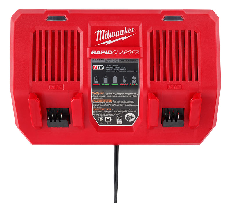 Milwaukee 48-59-1802 M18 Dual Bay Simultaneous Rapid Charger