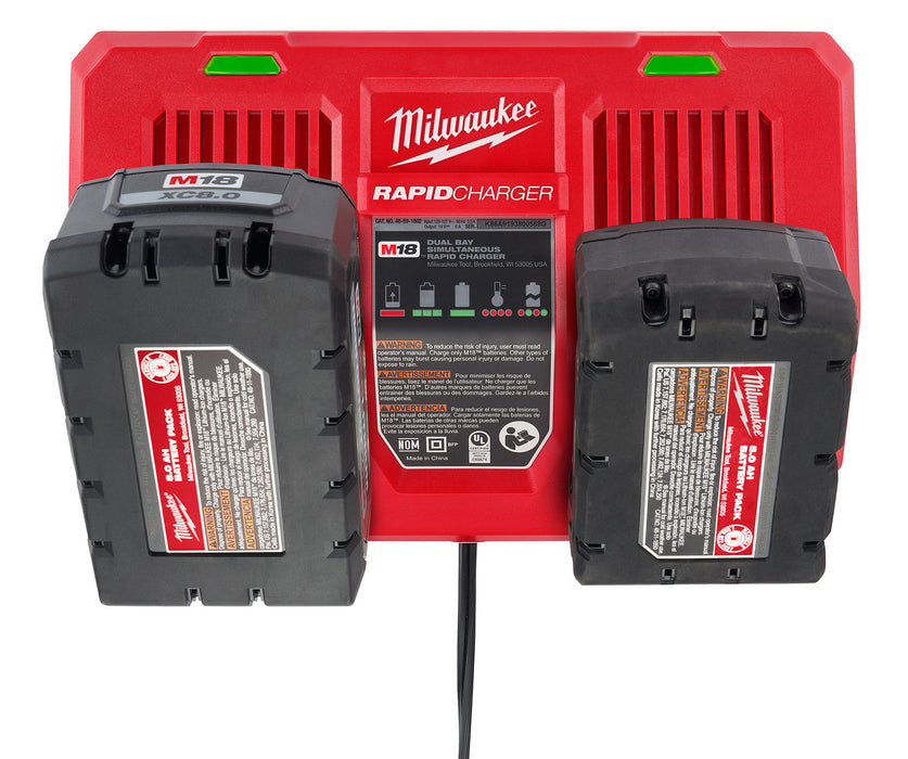 Milwaukee 48-59-1802 M18 Dual Bay Simultaneous Rapid Charger