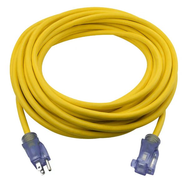50ft 12/3 SJTW Yellow Extension Cord w/Primelight® - Pacific Power Tools