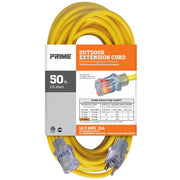 50ft 12/3 SJTW Yellow Extension Cord w/Primelight® - Pacific Power Tools