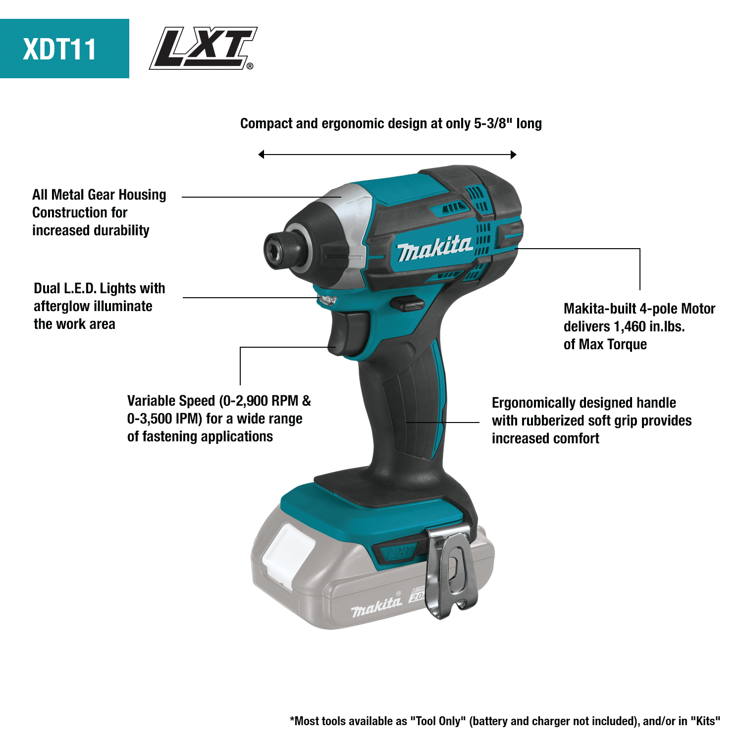 Makita (CT225SYX) LXT® Compacto 2 pzas. Kit combinado 