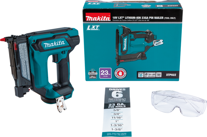 Makita (XTP02Z) 18V LXT 23GA Pin Nailer (Tool Only)