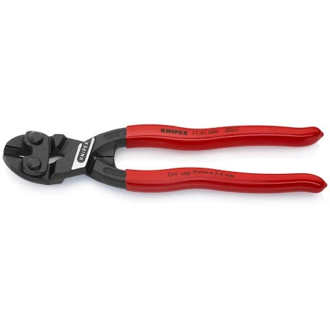 KNIPEX (71 41 200 SBA) CoBolt® High Leverage 20° Angled Compact Bolt Cutters-Notched Blade
