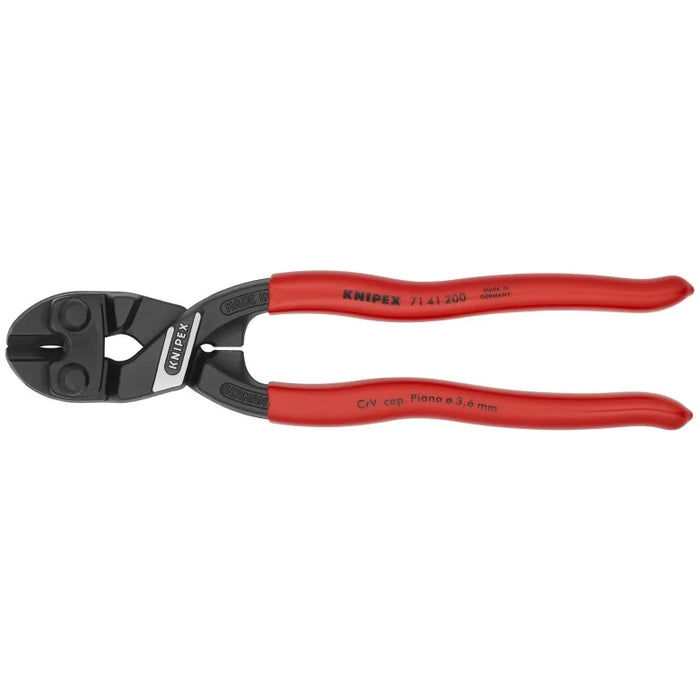 KNIPEX (71 41 200 SBA) CoBolt® High Leverage 20° Angled Compact Bolt Cutters-Notched Blade