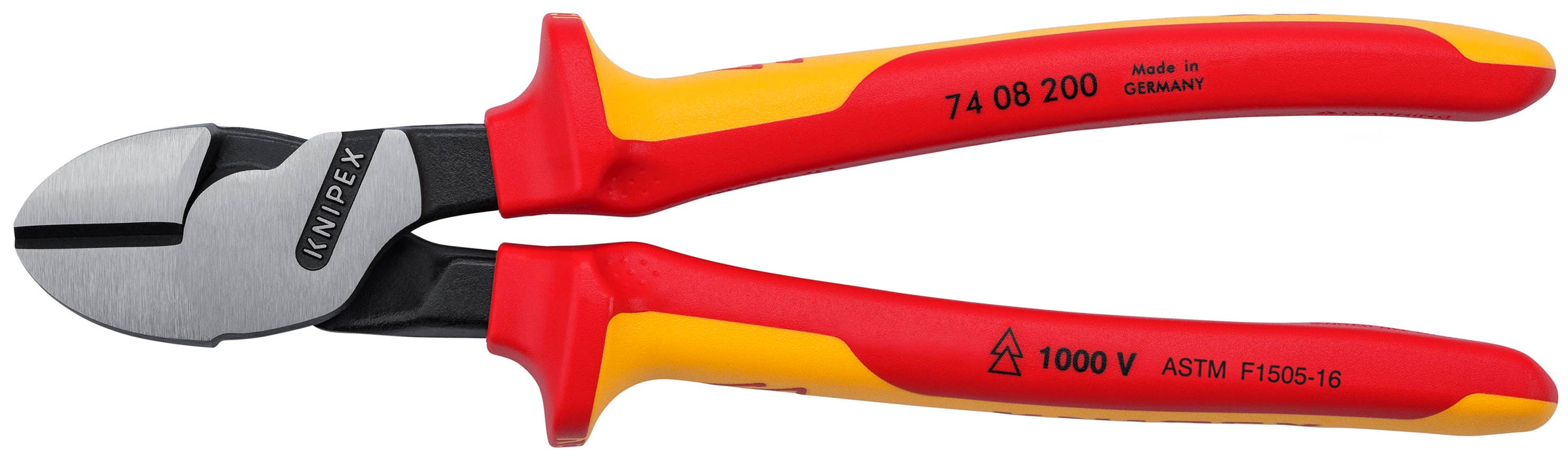 KNIPEX 8" High Leverage Diagonal Cutters-1000V Insulated
