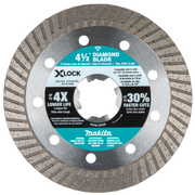 Makita (E-07216) X-LOCK 4-1/2" Turbo Rim Diamond Blade for Masonry Cutting