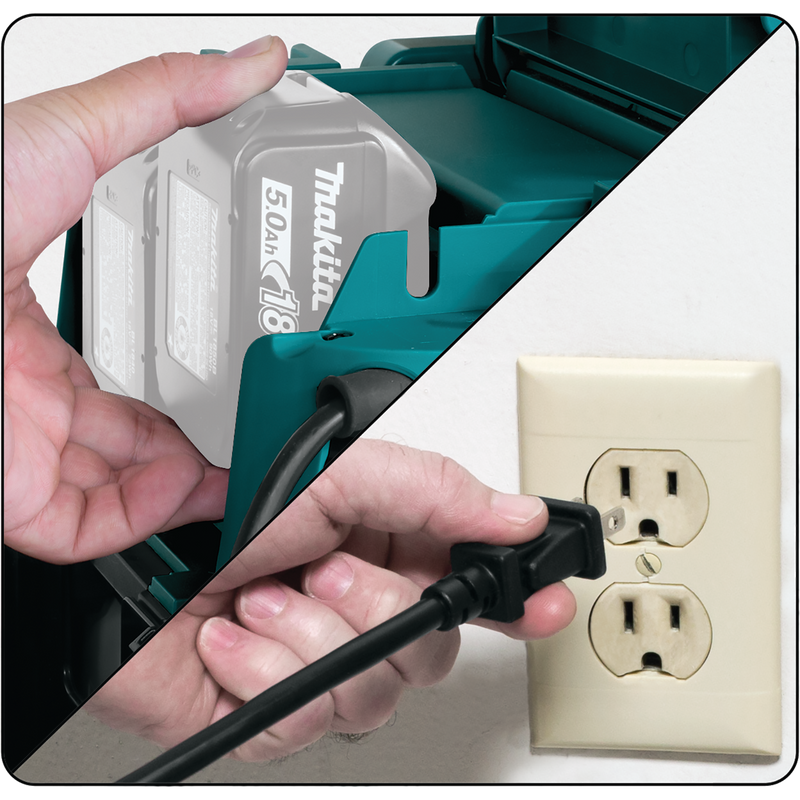 Makita (XCV04Z) Extractor/aspiradora de polvo seco con filtro HEPA de 36 V (X2) LXT®/con cable de 2,1 galones, (solo herramienta) 