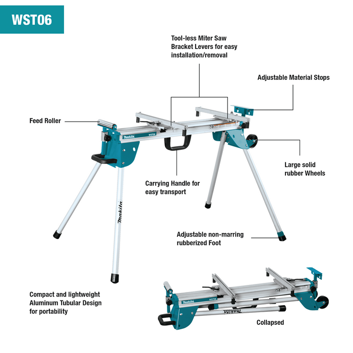 Makita (WST06) Compact Folding Miter Saw Stand