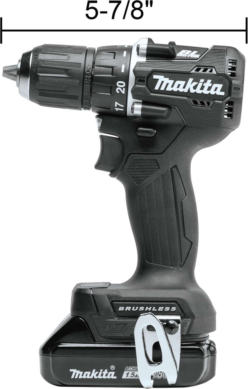 Makita (XFD15SY1B-R) 18V LXT® Sub‑Compact Brushless 1/2" Driver‑Drill Kit (1.5Ah) (Factory Reconditioned)