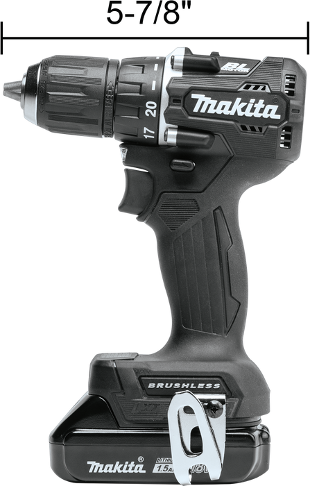 Makita (XFD15SY1B-R) 18V LXT® Sub‑Compact Brushless 1/2" Driver‑Drill Kit (1.5Ah) (Factory Reconditioned)
