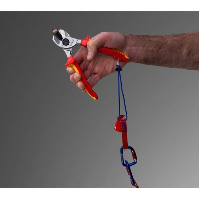 KNIPEX (00 50 05 T BKA) Tool Tethering Lanyard with Captive Eye Carabiner