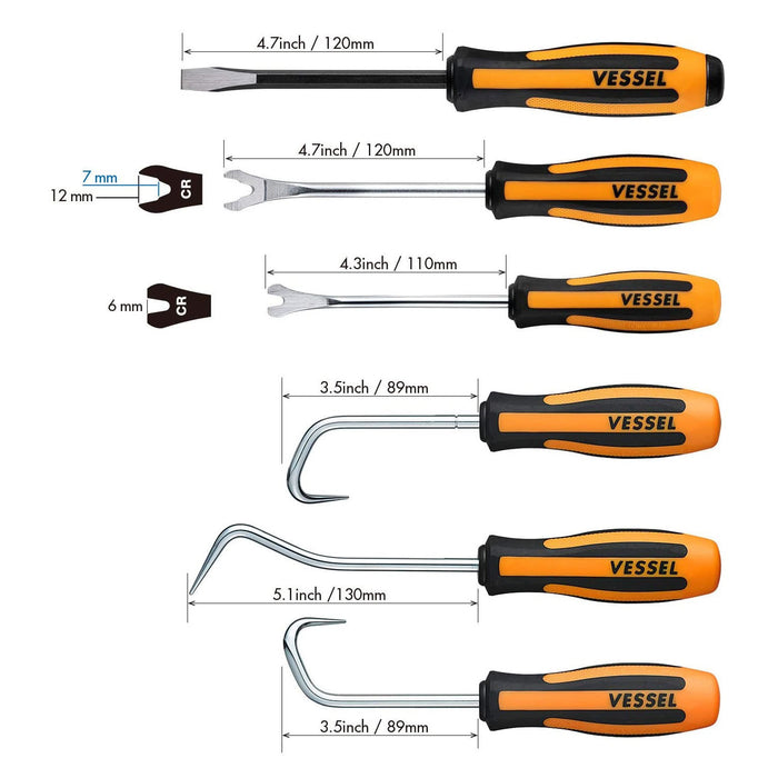 VESSEL (9706EVA) MEGADORA Body Shop Tools 6PC. Set