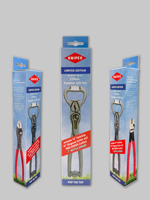 KNIPEX 3 Pc Summer Gift Set with Free 7" Bottle Opener