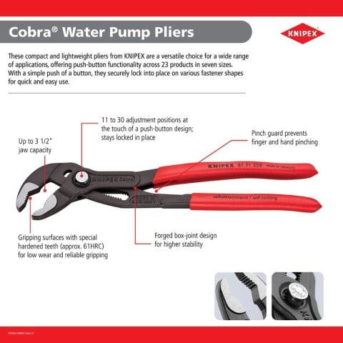 KNIPEX (87 01 150) Cobra® Water Pump Pliers