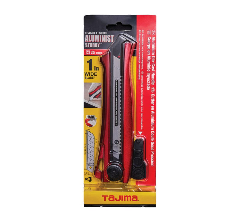 Tajima (DC701D-R) [H]  Rock Hard Aluminist Sturdy™, interchangeable lock, 3 x Rock Hard Blade™, red