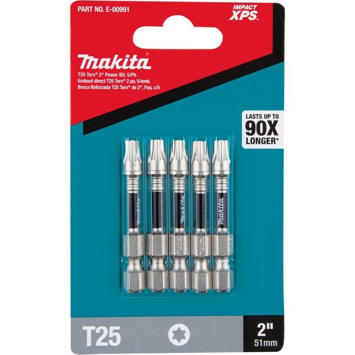 Makita (E-00991) Impact XPS® T25 Torx 2" Power Bit, 5/pk
