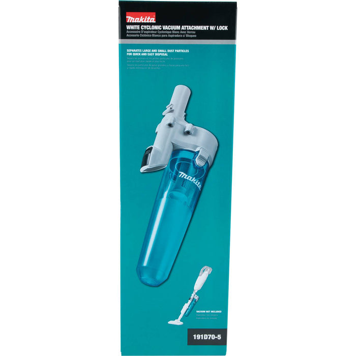 Makita (191D70-5) White Cyclonic Vacuum Attachment w/ Lock, XLC03, XLC05