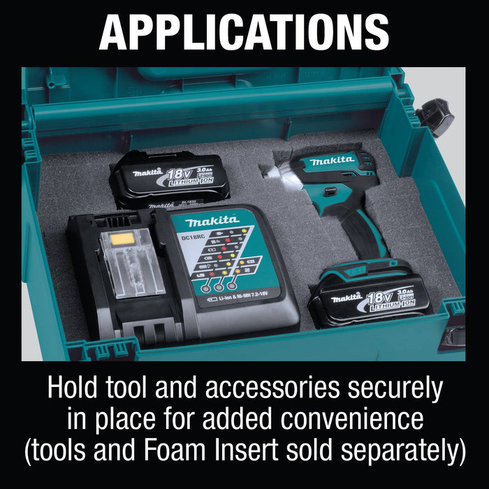 Makita (197211-7) MAKPAC Interlocking Case, Medium, 6-1/2" x 15-1/2" x 11-5/8"
