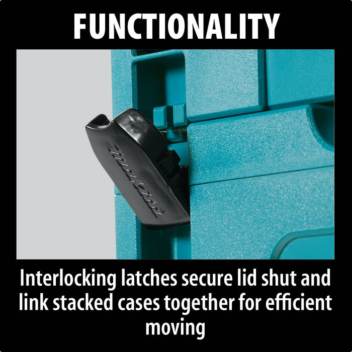 Makita (197211-7) MAKPAC Interlocking Case, Medium, 6-1/2" x 15-1/2" x 11-5/8"