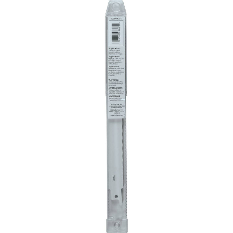 Makita (723069-A-5) 9" Metal Cutting Recipro Saw Blade, 18TPI, 5/pk