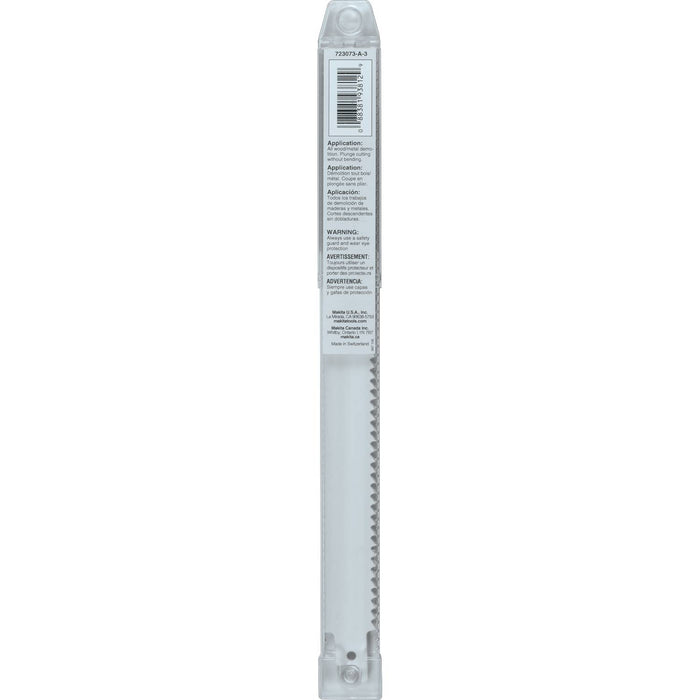 Makita (723073-A-3) 9" Demolition Recipro Saw Blade, 6TPI, 3/pk