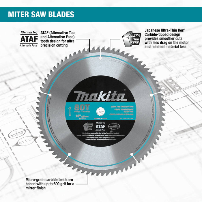 Makita (A-93669) 10" 40T Micro-Polished Miter Saw Blade