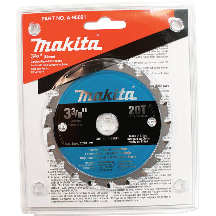 Makita (A-95021) 3-3/8" 20T Carbide-Tipped Circular Saw Blade, General Purpose